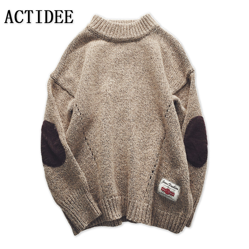 

2017 Fashion Sweater Men O Neck Pullover Thick Corduroy Stitching Clothing Men Plus Size 3XL 4XL, Dark grey