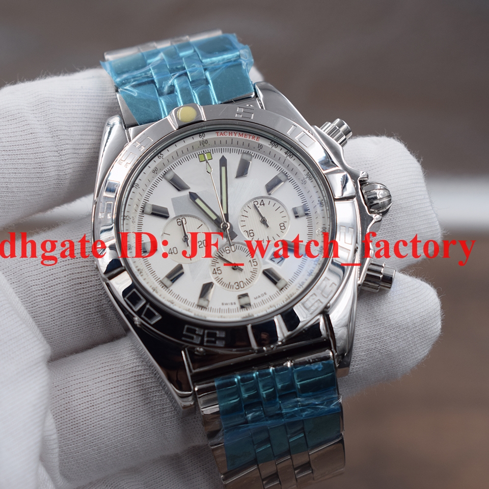 

Sport 1884 Mens watch quartz movement Silver All steel Folding buckle Mens Watches Chronograph small dial work AB011011/C788