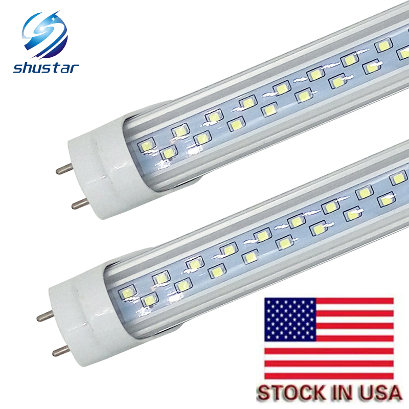 

Stock in US LED T8 Tubes 4FT 28W 2900LM SMD2835 G13 192LEDS 1.2m Double row AC 85-265V led fluorescent lighting