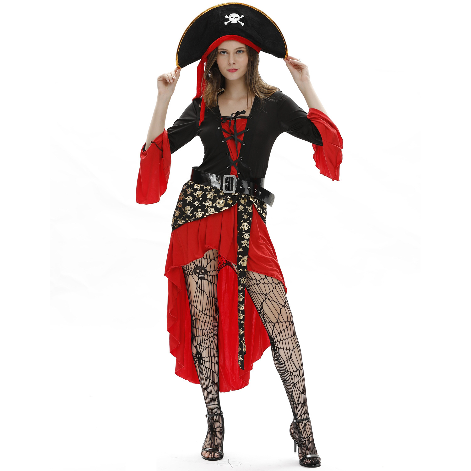 Deluxe Pirate Crochet Déguisement Capitaine Caraïbes jouet enfant Adulte Buccaneer