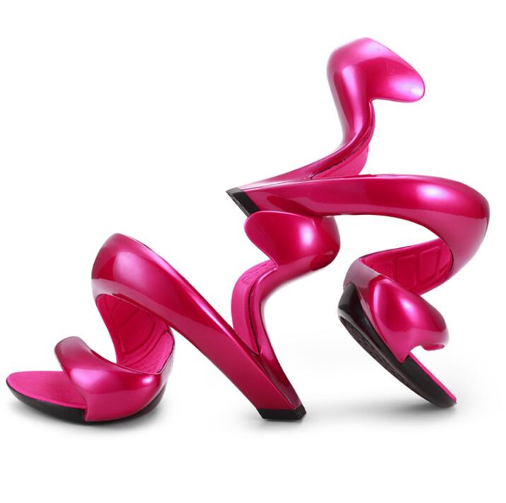 

Koovan Women Sandals 2018 Summer New Fashion Bottomless Snake High Heels Platform Sandals Shoes Woman Wedding Shoes Women Pumps