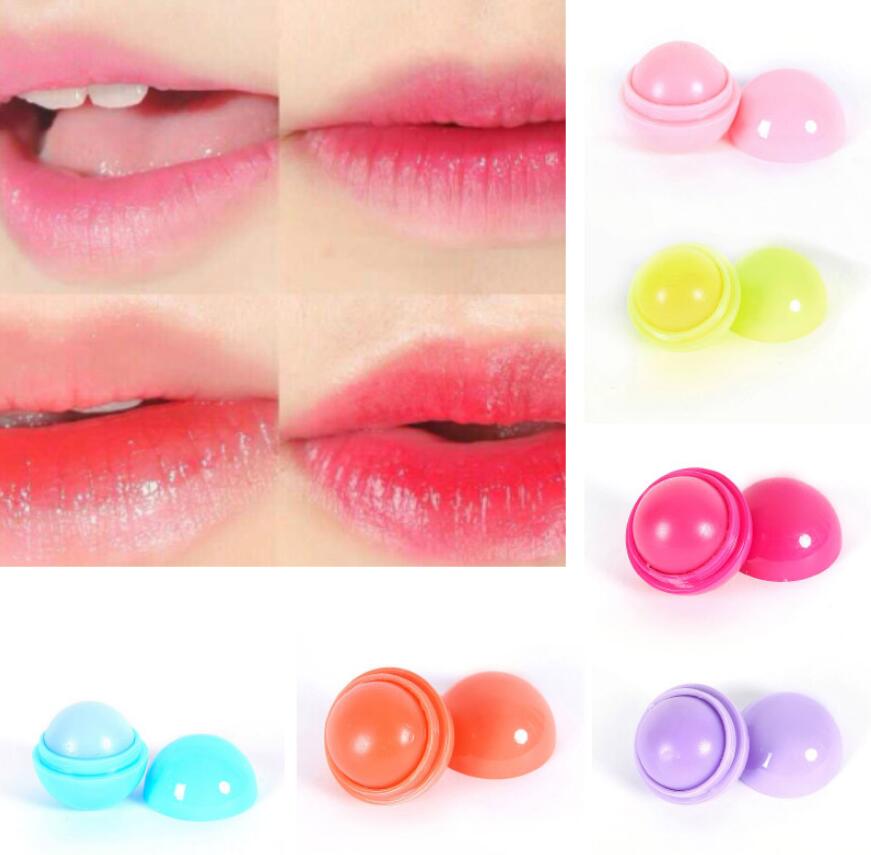 

3D Makeup Round candy color Moisturizing lip balm Natural Plant Sphere lip gloss Lipstick Fruit Embellish lip smacker