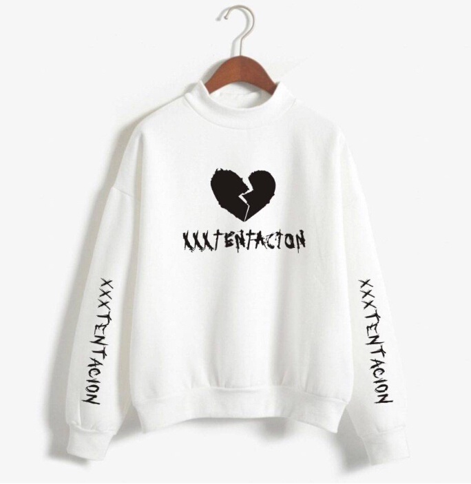 Mens rappeur XXXTentiCion Turtleneck Pull-Sweats à capuche à capuche à capuche imprimée Mâle Sweat-shirt Sweatshirt Femmes Pull Élovants T-shirts