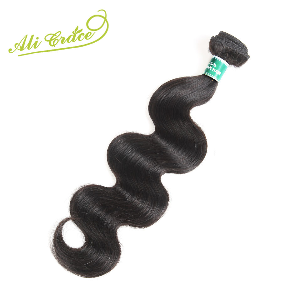 

ALI GRACE Hair Malaysian Body Wave Hair Natural Black 10-28 Inch 100% Remy Human Weave Bundles 1 Piece Free Shipping
