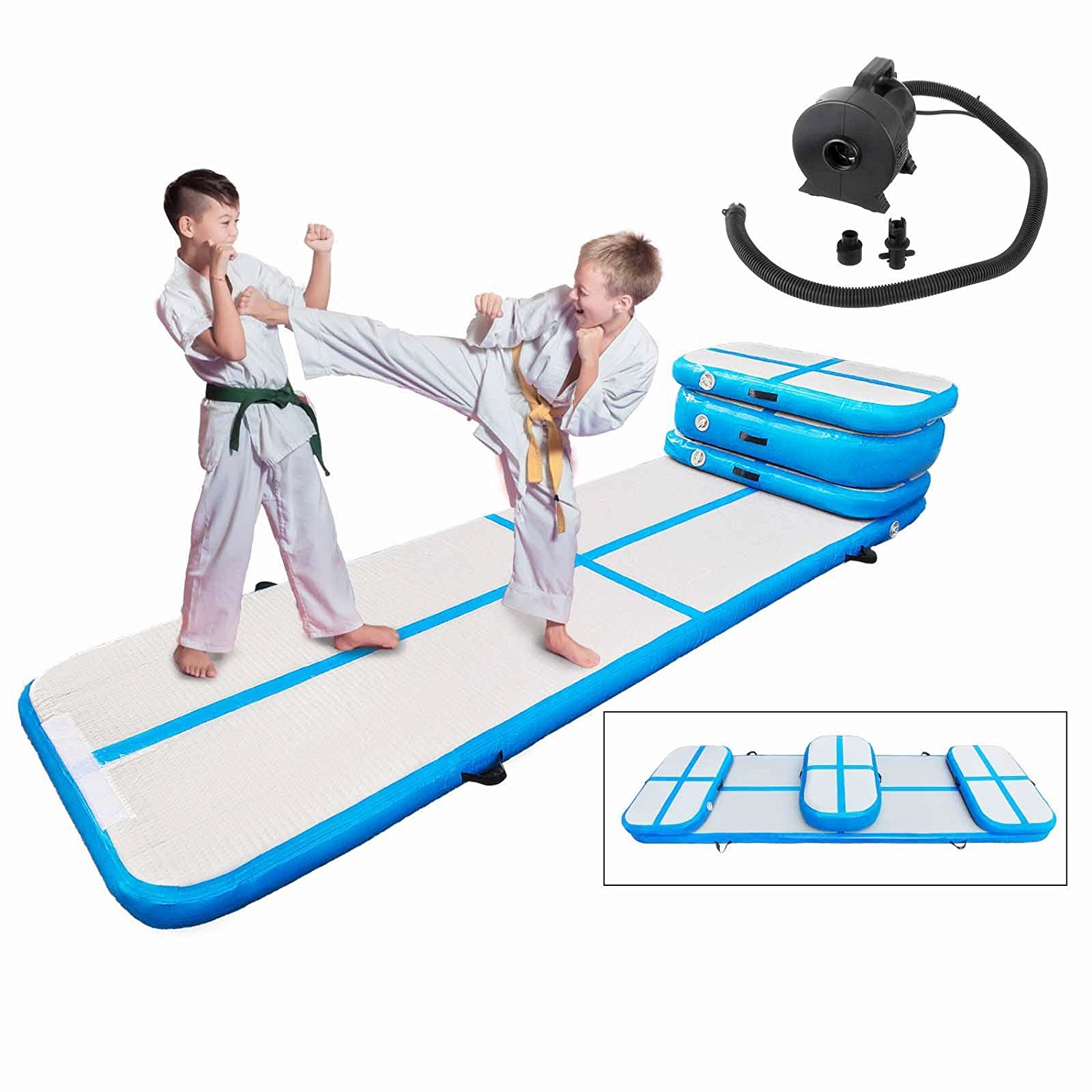 

sport portable a set inflatable tumble track trampoline air track taekwondo gymnastics inflatable mattress gym tumble airtrack