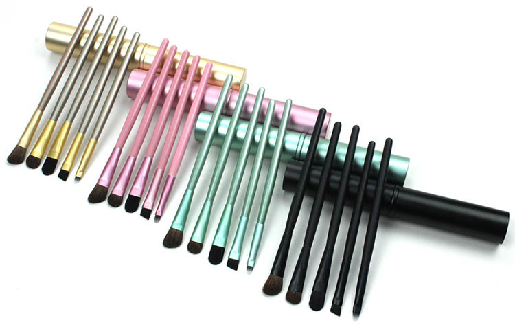 

Fshion Travel Portable Makeup Brushes Set Professional Eye Shadow Eyeliner Cosmetic Brush Eyebrow Lip Make Up Brushes Tool 5 Pcs
