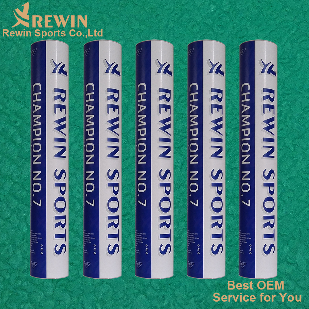 

Durable shuttles Champion No.7 Goose feather badminton shuttlecock with better flight and durability for professional player