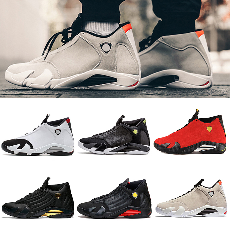 2018 Mens and Womens 14s Basketball Shoes XIV Desert Sand Black Toe Thunder for Men Brand Designer Sports Shoes US5.5-13