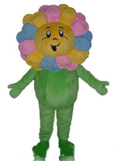 

2018 Factory direct sale an adult sunflower mascot costume for adult to wear for sale for party, Green