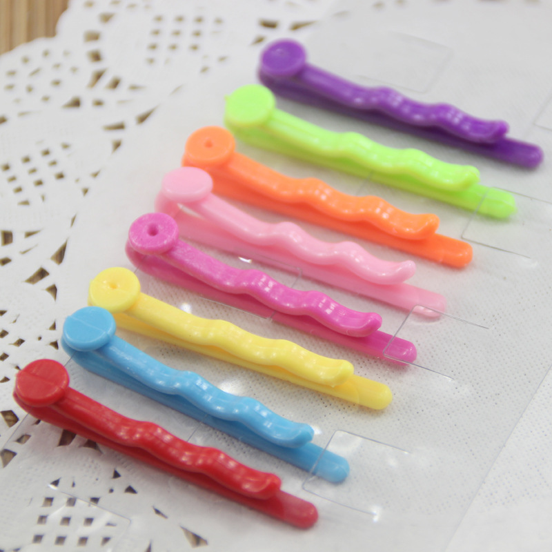 100PCS 3.5mm*4.5cm 1.75&quot; Sweet plain Waved Plastic bobby pins clips Slide hair barrettes with pads wholesales-image-427477852