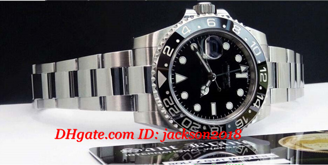 

2020 original box luxury watches wristwatch certificate new stainless steel bracelet ii ceramic 116710 automatic men's watch, Slivery;brown