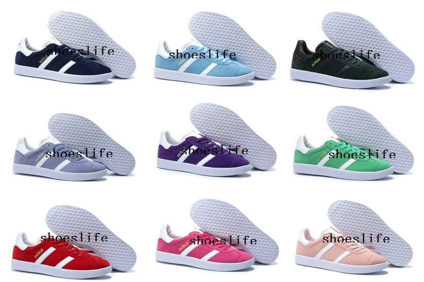 2018 Wholesale Suede Gazelle Men Women Low Casual gazelle Trainer Chukka Black Red Lightweight Breathable Walking Hiking racer Shoes
