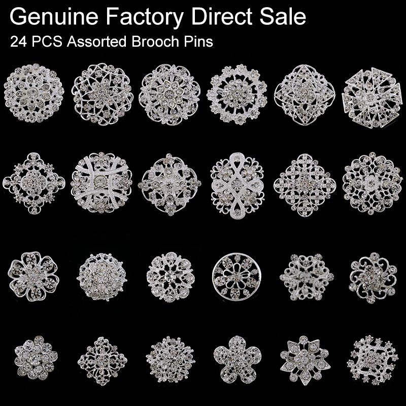 MOAAA Fashion Jewelry Vintage Gold Brooch Pins Crystals Imitation Pearl Flower Brooch Wedding Accessories