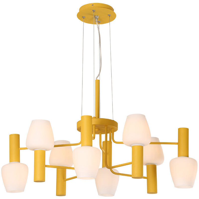 Post modern simple pendant light macaron colorful E27 lamp pink green yellow blue metal lovey sweet droplight for foyer bedroom lighting-image-416543908