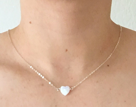 Nouveau mode cristal résine bleu opale coeur pendentif collier pour femmes femme amoureux Couples Simple minimalisme amulette chanceux bijoux
