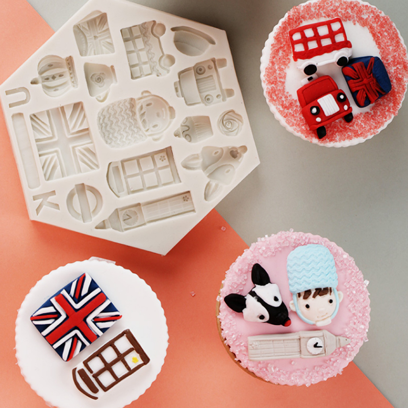 2020 Uk Series Big Ben Amp Hats Silicone Mold Fondant Mould Cake