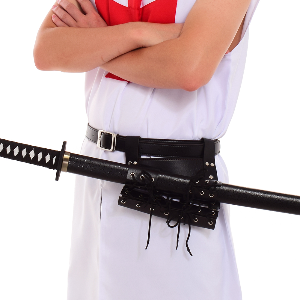 

Men Medieval Accessory Knights LARP Two-Buckle Sword Frog Holster with Belt Rapier Scabbard Holder Belt Halloween Cosplay