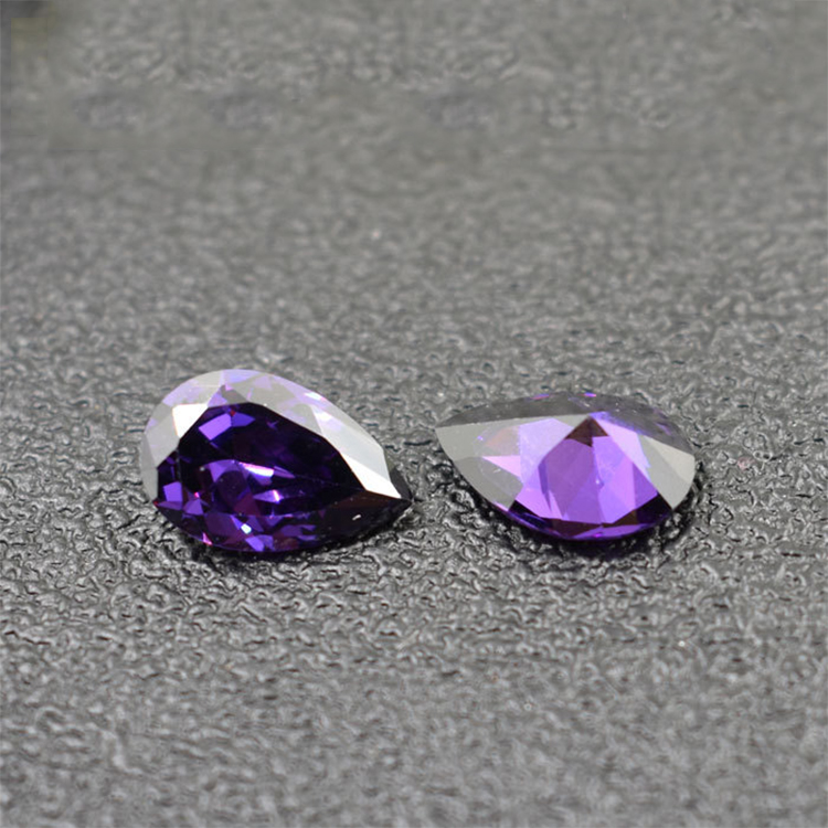 

2x3mm-4x6mm 8 Sizes Pear Cut Cubic Zirconia Loose Synthetic Stone Amethyst CZ Alternative for Gold And Silver Jewelry Making 500pcs/lot
