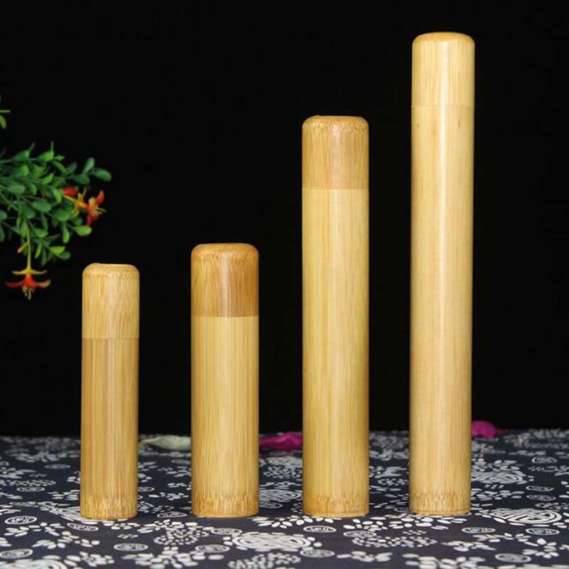 

New arrived Hot Sealed Tea Barrel Container Cylinder Portable Bamboo Tube Tea Pot Caddy fast shipping, As show