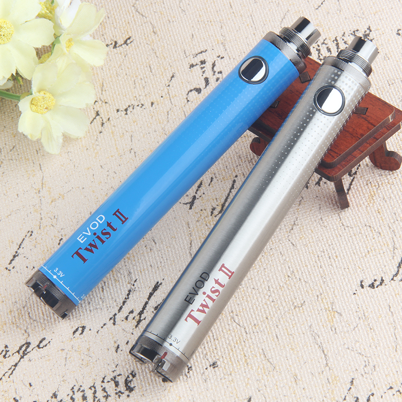 

eVod Twist II Vape Pen Battery 1600mAh Vision Spinner 2 3.2V--4.8V VV Variable Voltage For 510 thread Atomizer mini protank 3