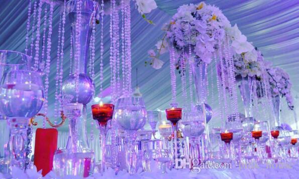 

elegant 10mm crystal garland wedding centerpiece crystal beads handing wedding decor home decor manzanita tree decoration