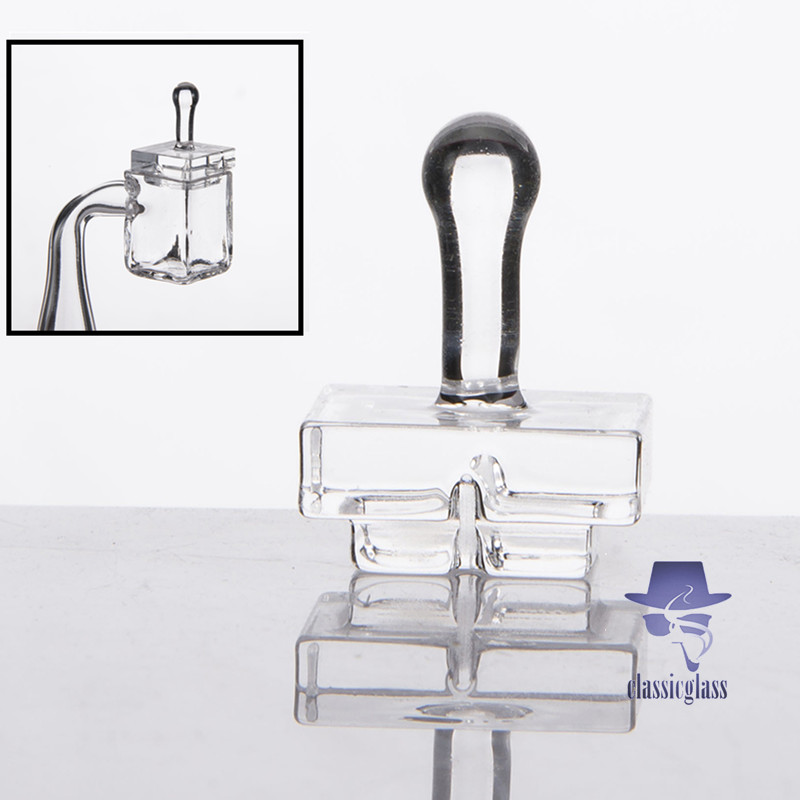 

Quartz Carb Cap for Sugar Cube Styled smoke Banger Nail Square nails caps with 2 cuts