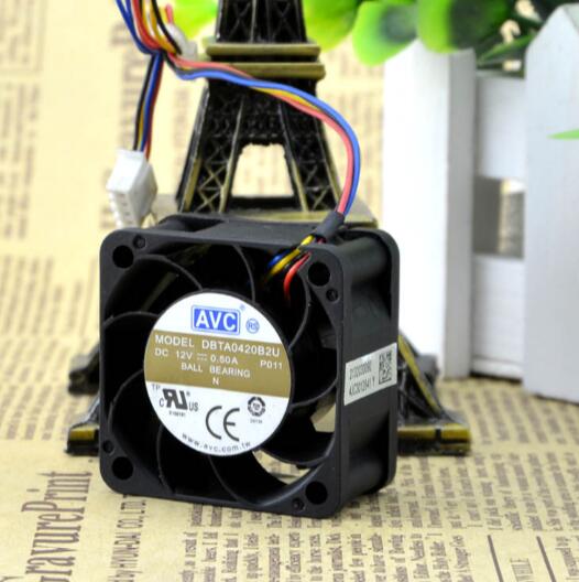 AVC DBTA0420B2U fan 40*40*20mm 12V 0.5A 4Pin 