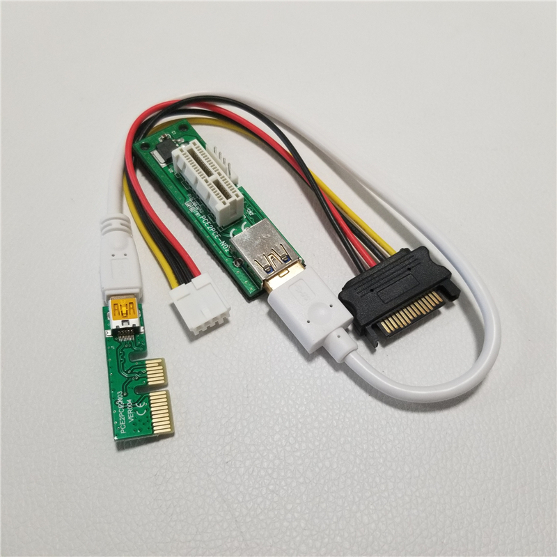 Mini PCI-E X1 extension cable to be powered PCIE 1X extended expansion card 90 degree right angle-image-852518876