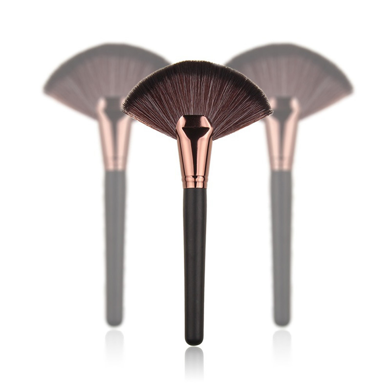 

Facial Pro Fan Shape Makeup Brushes Cosmetic Blending Highlighter Contour Powder Blush Foundation Make Up Goat Hair Brushes