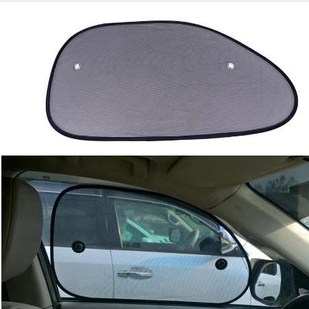 

NEW 2pcs Black Car Sun Shade Side Window Sunshade Cover Mesh Visor Shield Screen Solar UV Protection 65*38cm Car Window Protector