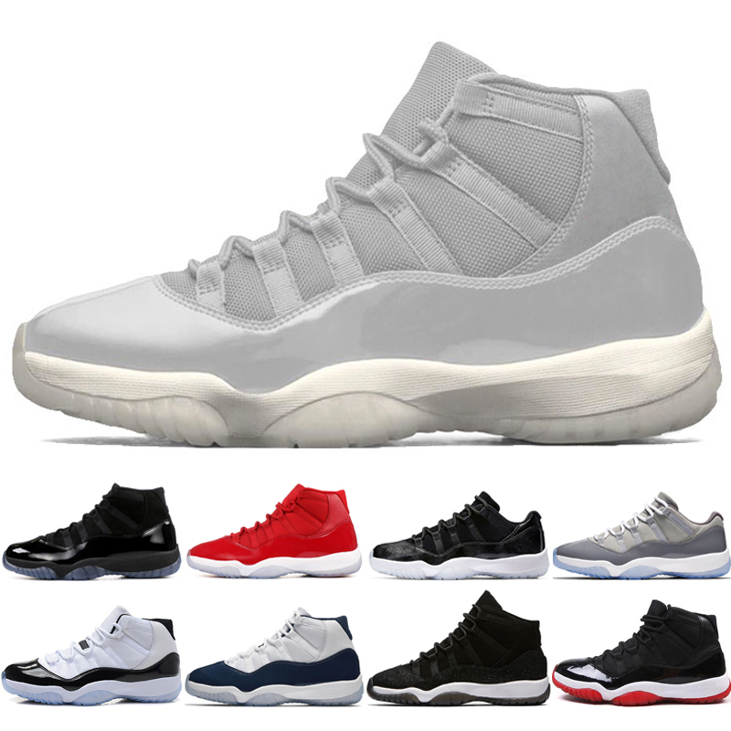 

New 11 11s Cap and Gown Prom Night Mens Basketball Shoes Gym Red Bred PRM Heiress Barons Platinum Tint men Sports Sneakers trainers women, #25 high platinum tint