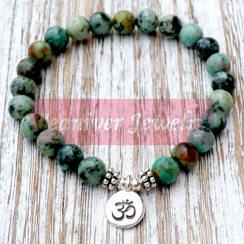 

Jeaniver New Design Genuine African Tur Stone Bracelet Wrist Mala Beads Chakra Bracelet Yogi Gift Buddhist Healing Bracelet, Black