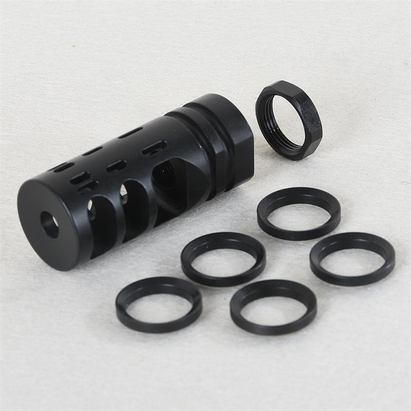 

High Performance 7.62/.308 5/8x24 Thread Muzzle Brake with jam nut and crush washer, Muzzle device