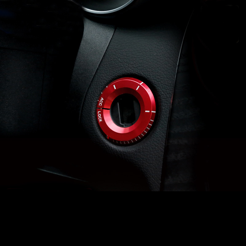 

Car styling Ignition Switch cover trim key Ring Hole Circle Stickers for Mercedes Benz A C Class GLA CLA GLC W205 W212 X253 C117 Accessories