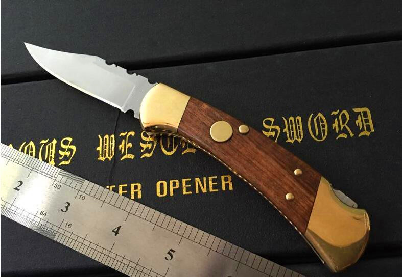 

112 B112 single action back serrated tactical self defense folding edc knife camping knife hunting knives xmas gift