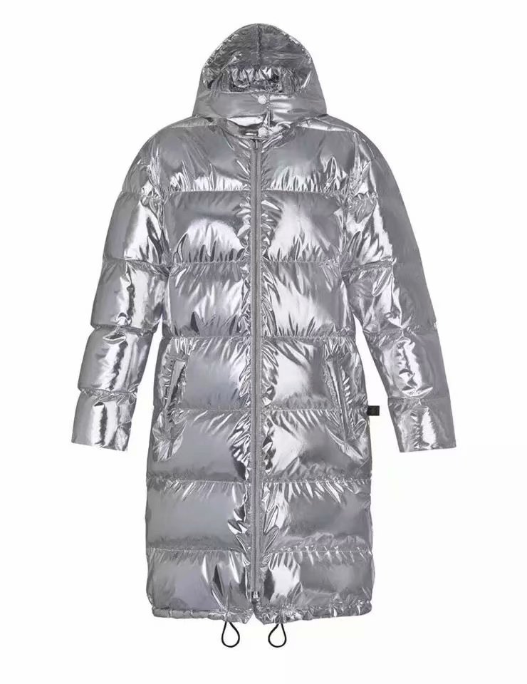 

2018 Women autumn and winter hot style silver cotton-padded long thick warm down hat jacket female down coats cotton clothes, Clear