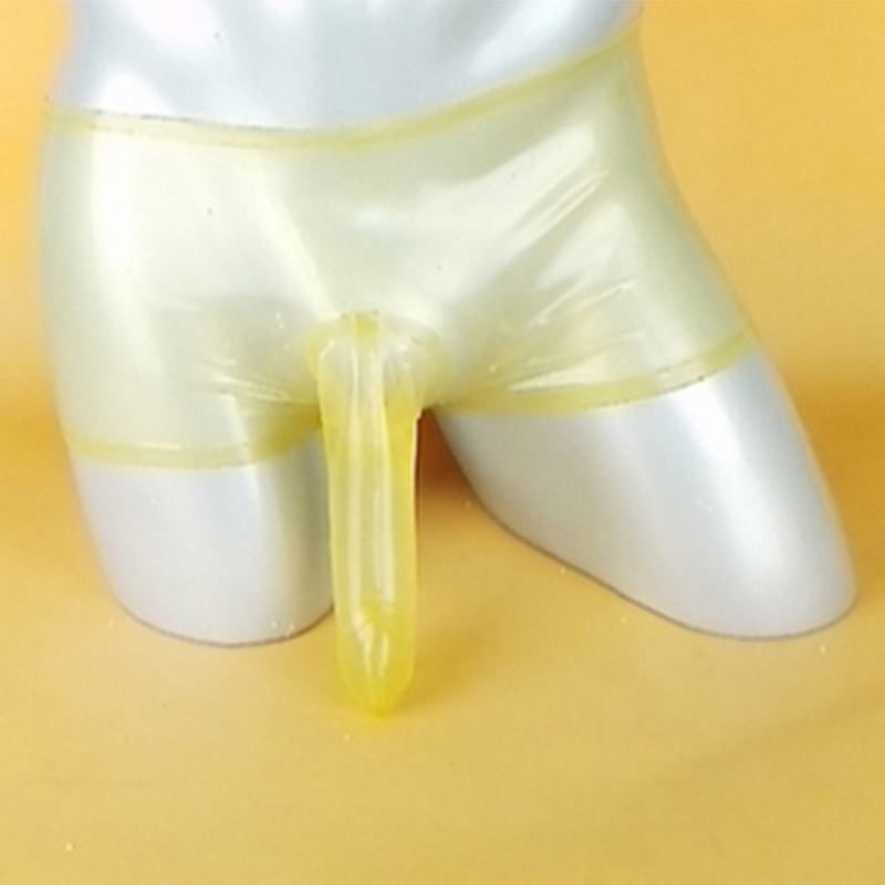

2018 Cock Sexy Men Male handmade Transparent Latex Underwear Shorts With JJ Sets Love Pants Fetish Underpants, Black