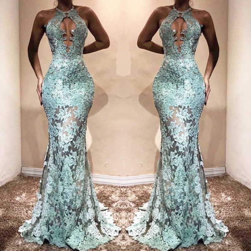 

Sexy Key-Hole Mermaid Prom Dress 2018 Fashion South Africa Celebrity Party Dresses Beads Lace Applique Tulle Evening Gown Prom Dresses, Orange