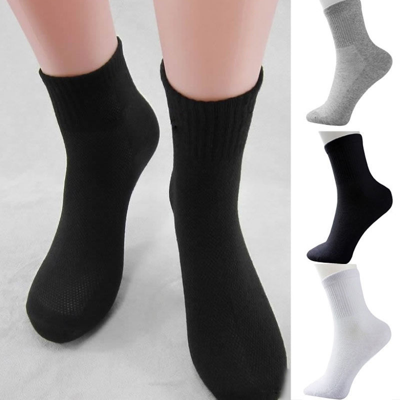 

5 Pairs Men Women Coon Socks Winter Thermal Casual Soft Male Breathable Sock Cushion Bulk NEW Size 9.5-11, Black