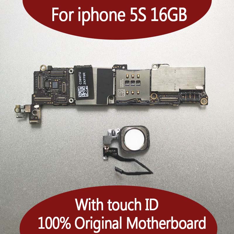 

Tested Good Working For iphone 5S 16GB 32GB Motherboard with Touch ID & Fingerprint,Original Unlocked for iphonbe 5S Logic board