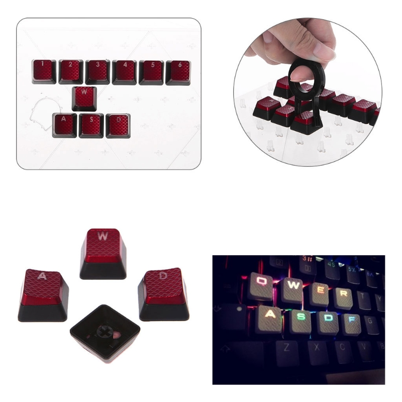 

10Pcs/Pack Keycaps for K70 K65 K95 G710 RGB STRAFE Mechanical Keyboard qiang