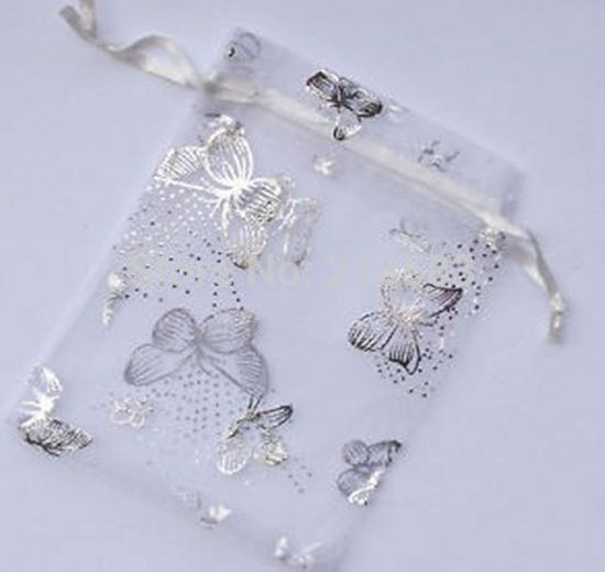 Butterfly Wholesale Bulk organza jewellery pouches 10 colours