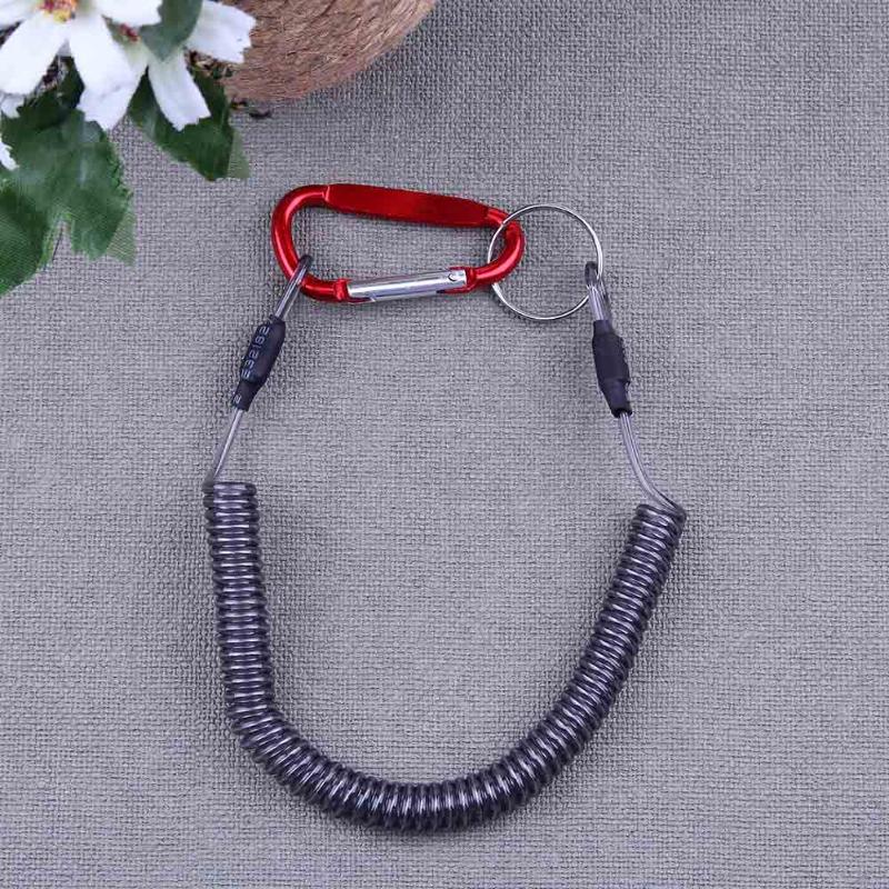 

Fishing Lanyards Boating Ropes Coiled Fish Missed Rope Fishing Pole Rod Protective Steel Rope Line Fishing Tackle Accessories