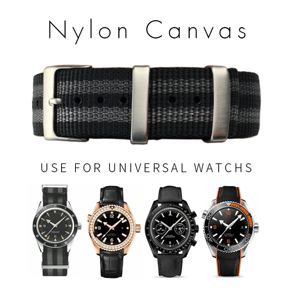 

27cm Long Nylon Watchband Watchstrap for Omega Planet Ocean 007 for Submariner Nato 20mm Man Sports Strap Black Grey Blue with Tools