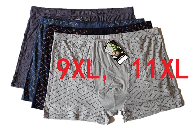 

11XL 4Pcs\lot Underwear Soft Boxers Bamboo Fiber Boxer Men Print Boxers Shorts Plus Size Mens Underwears HOT, Multi
