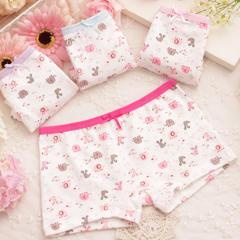 10 pcs lot childrens cotton underwear wholesale female cartoon printed baby girls boxer briefs panties-image-430136172