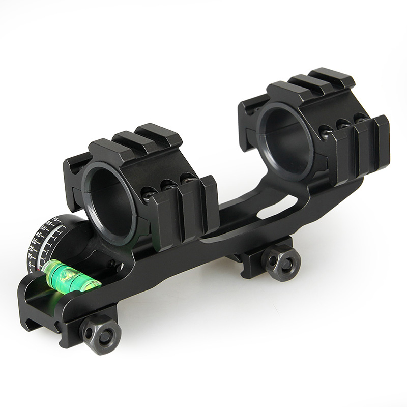

New Arrival Rifle Scopes Mount Double Ring fits 21.2mm Rail with Side Rail Black Color CL24-0186