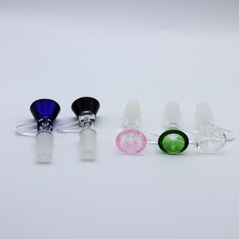 

Free DHL!!!14mm Glass Bowl Funnel Bongs accessary tobacco smoking 14mm 18mm colorful male glass bowls For Glass Water Bongs Dab Rigs