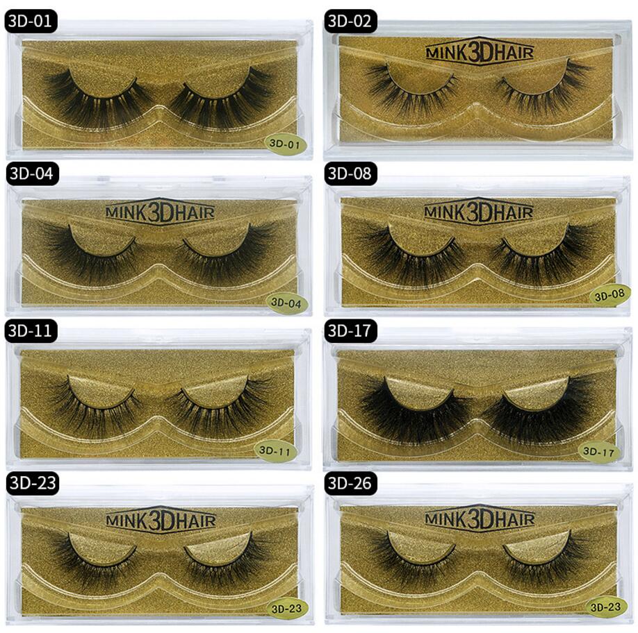 

3D Mink eyelashes Thick real mink HAIR false eyelashes natural for Beauty Makeup Extension fake Eyelashes false lashes