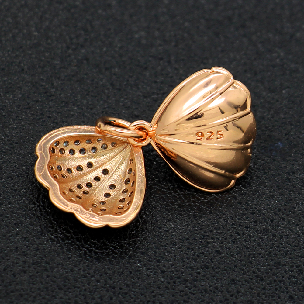 

Fashion Pearl Pendant Necklace Shell-shaped Copper Pearl Cage Pendant (Pearl to be purchased separately)